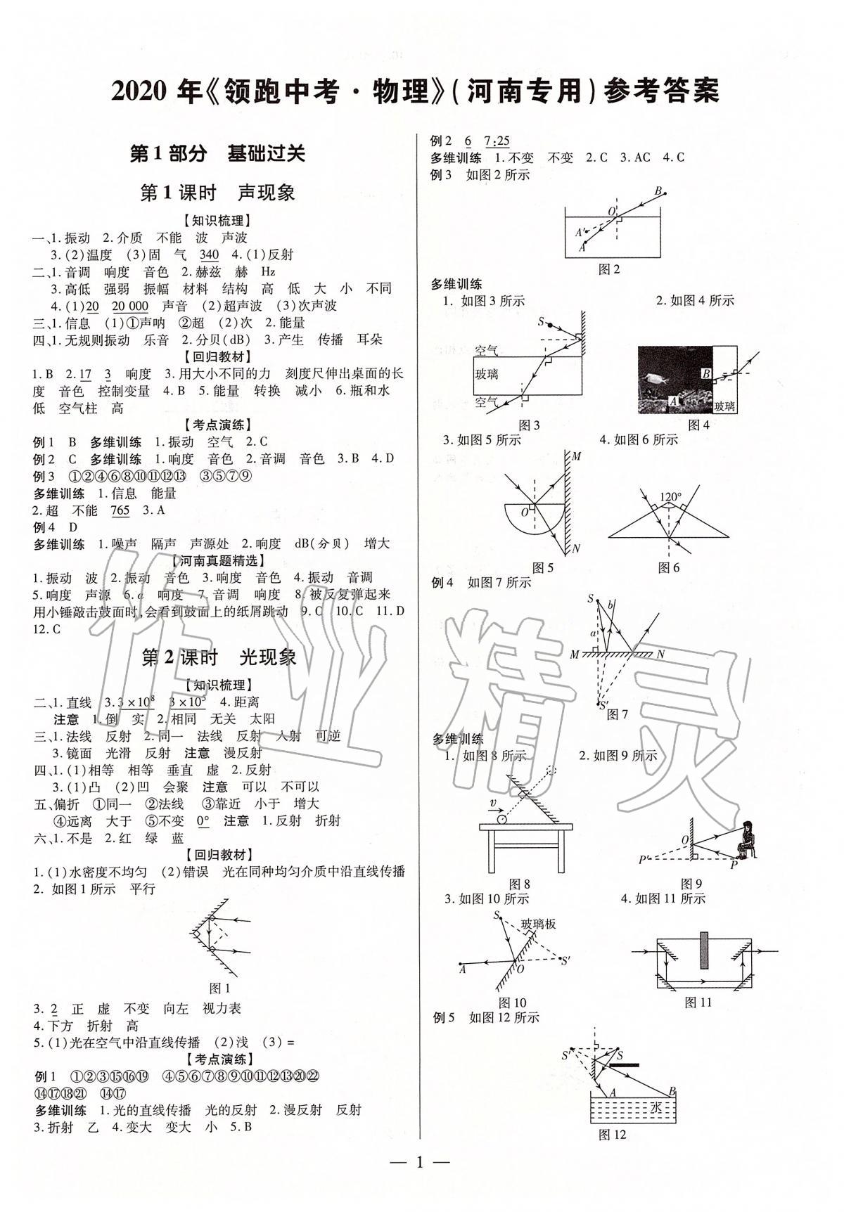 2020年領(lǐng)跑中考九年級(jí)物理中考用書(shū)人教版河南專版 第1頁(yè)