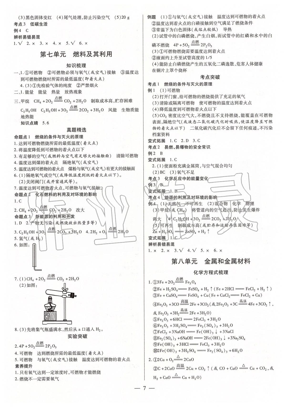 2020年領跑中考九年級化學中考用書人教版河南專版 第7頁