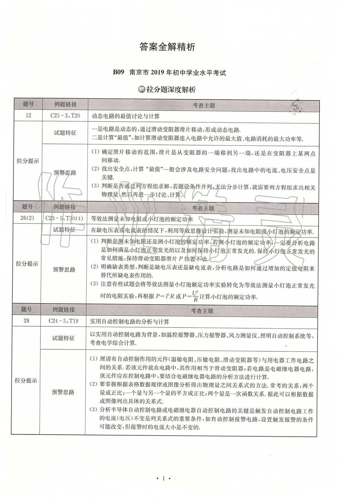 2020年江蘇13大市中考試卷與標(biāo)準(zhǔn)模擬優(yōu)化38套物理 第1頁(yè)