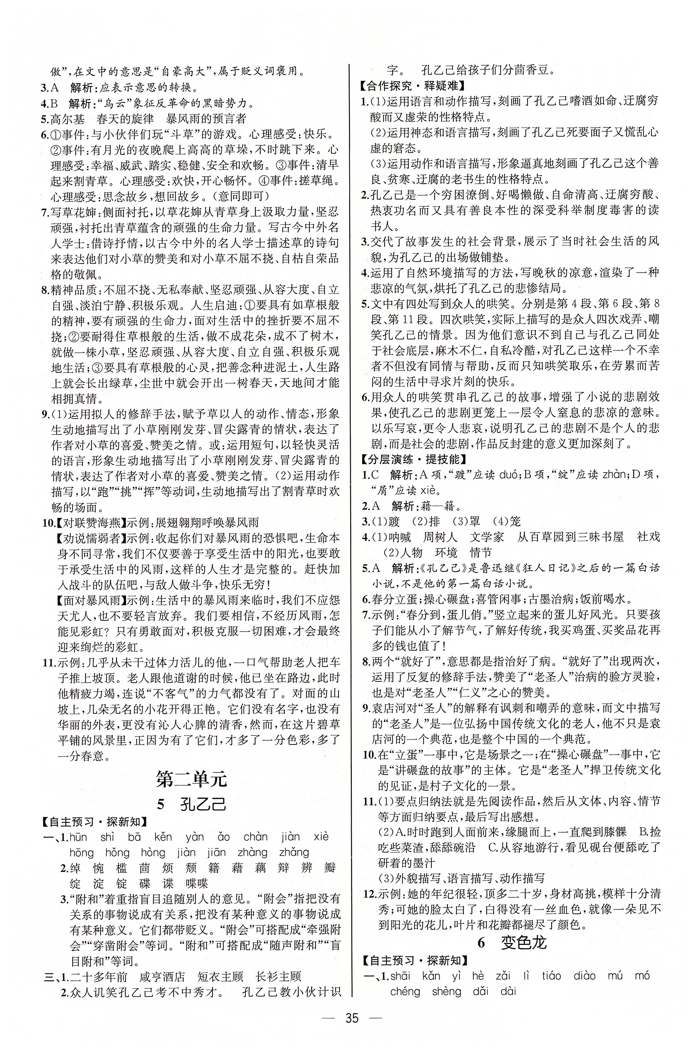 2020年同步學(xué)歷案課時練九年級語文下冊人教版河北專版 第3頁