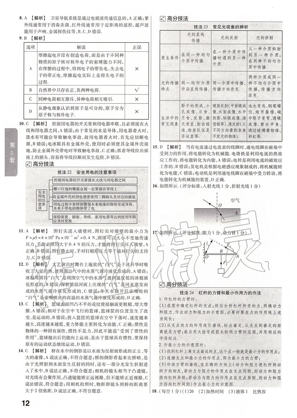 2020年金考卷河南中考45套汇编物理 第14页