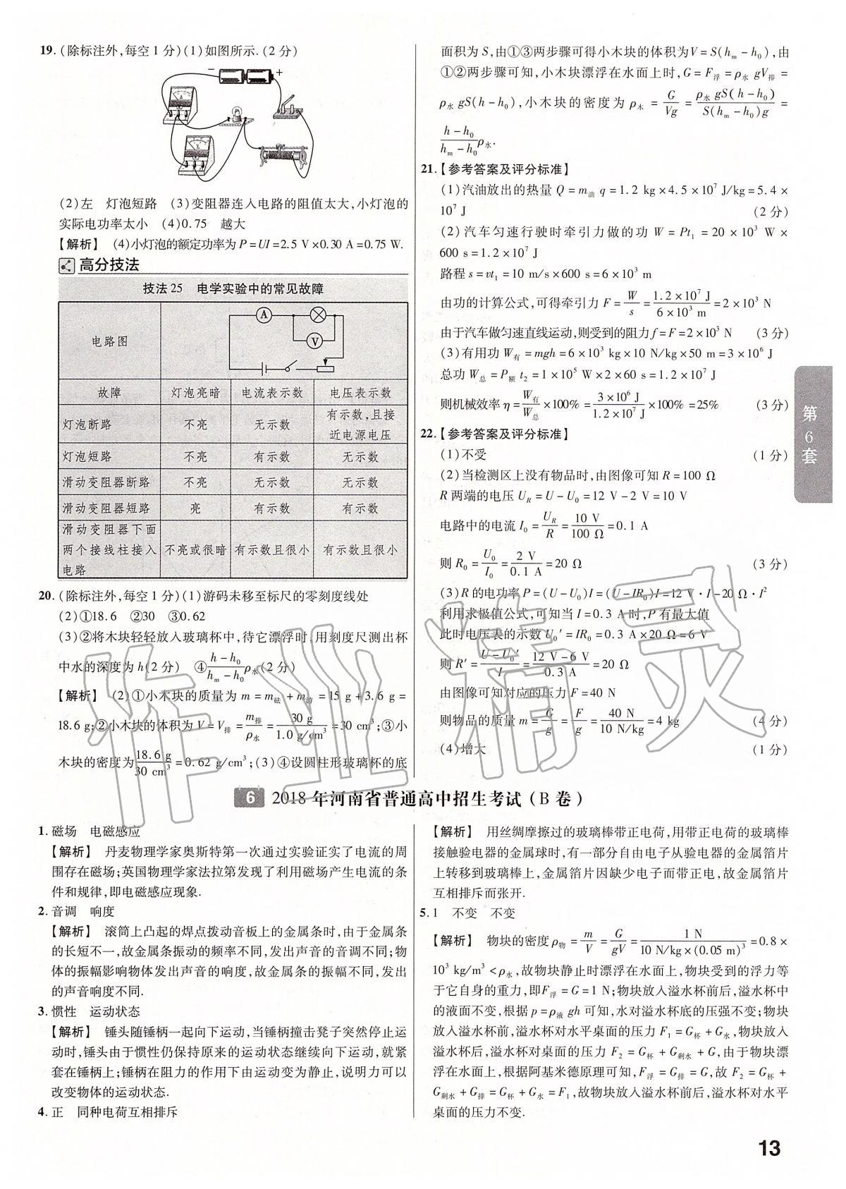 2020年金考卷河南中考45套汇编物理 第15页