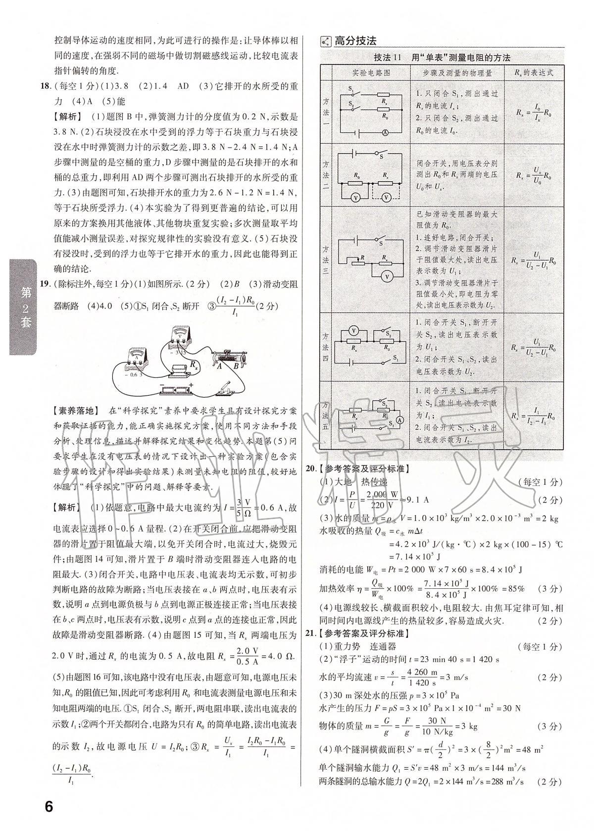 2020年金考卷河南中考45套汇编物理 第8页