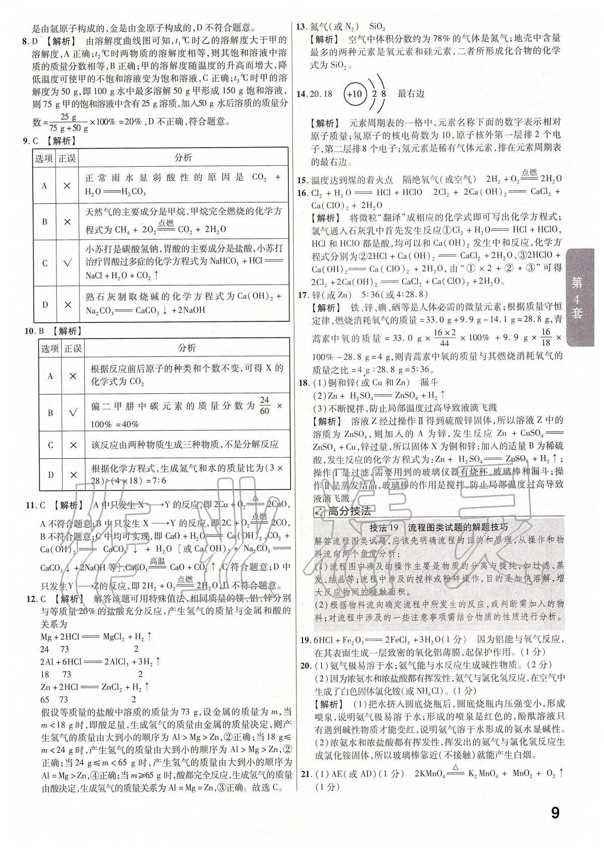 2020年金考卷河南中考45套匯編化學 第10頁