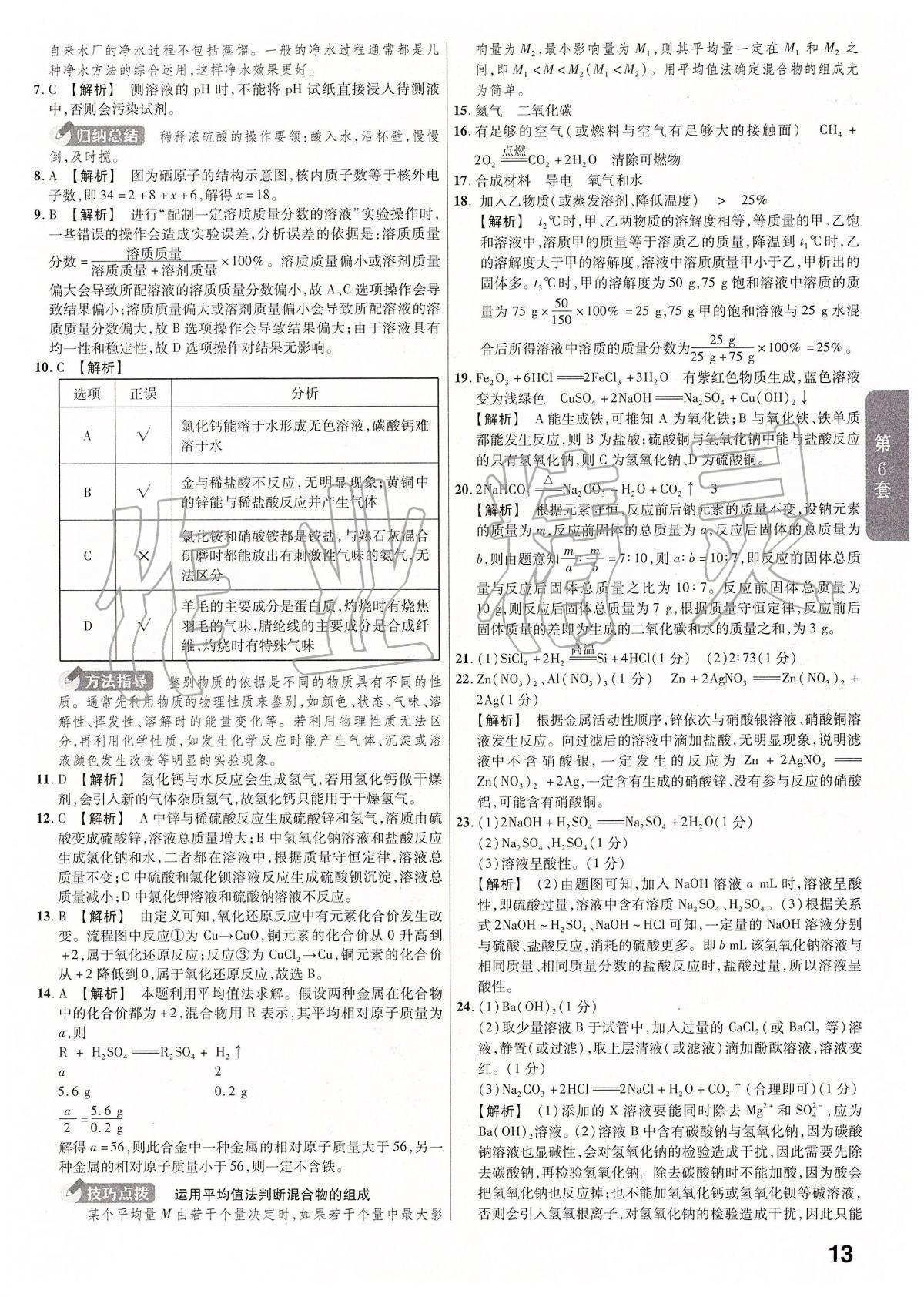 2020年金考卷河南中考45套匯編化學 第14頁