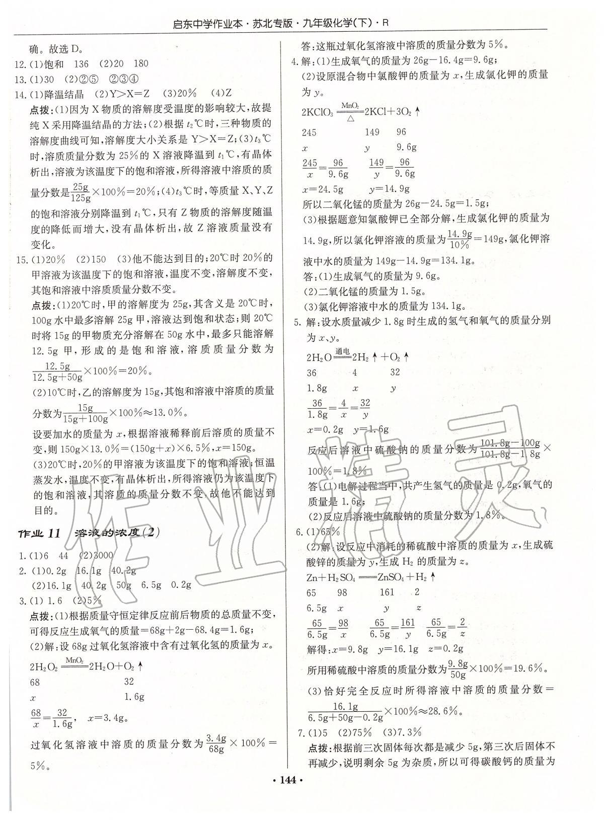 2020年啟東中學(xué)作業(yè)本九年級化學(xué)下冊人教版蘇北專版 第6頁