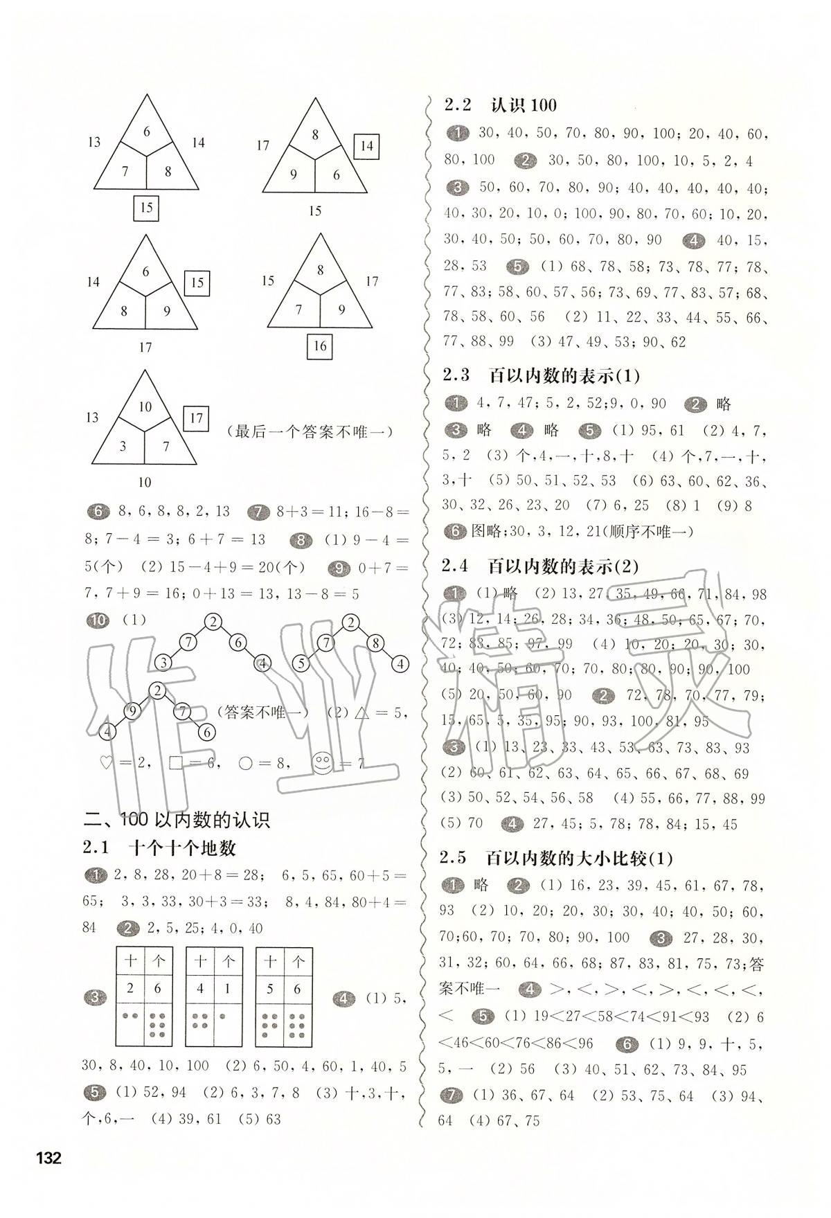 2020年华东师大版一课一练一年级数学第二学期 第2页