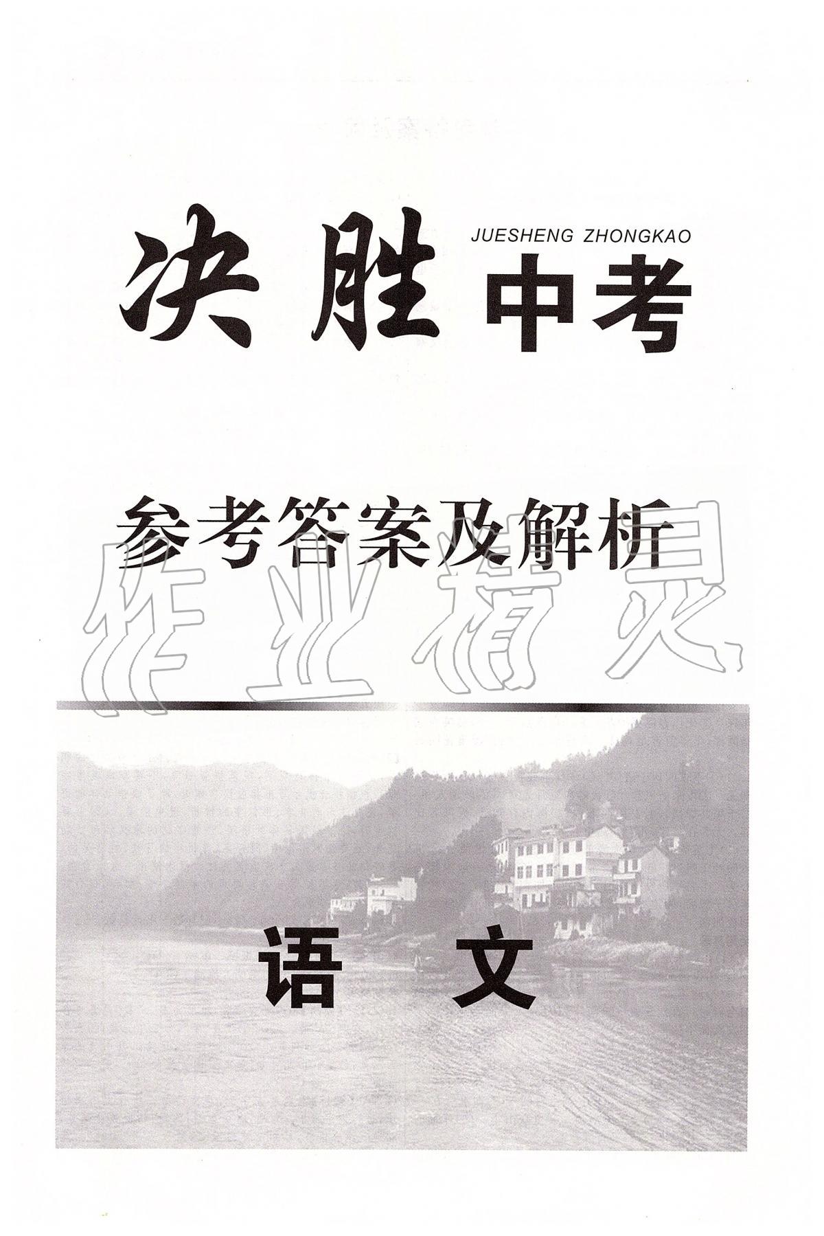 2020年決勝中考初中全程復(fù)習(xí)語文安徽專版 第1頁