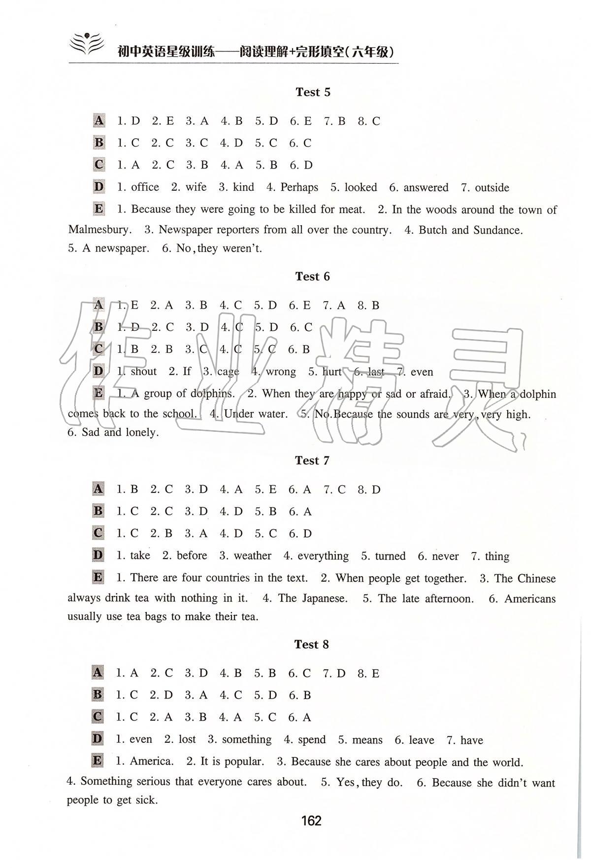 2020年初中英語星級訓練閱讀理解加完形填空六年級下冊人教版 第2頁