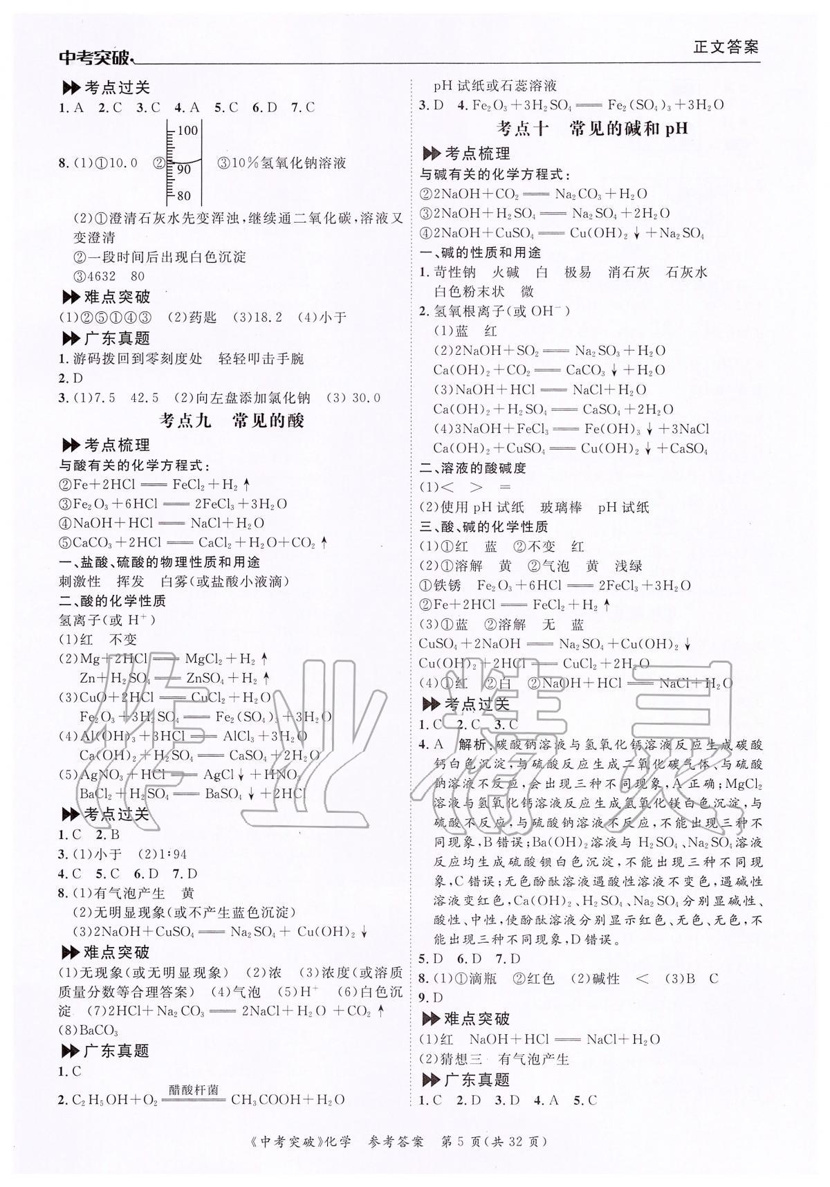 2020年中考突破九年級(jí)化學(xué) 第5頁