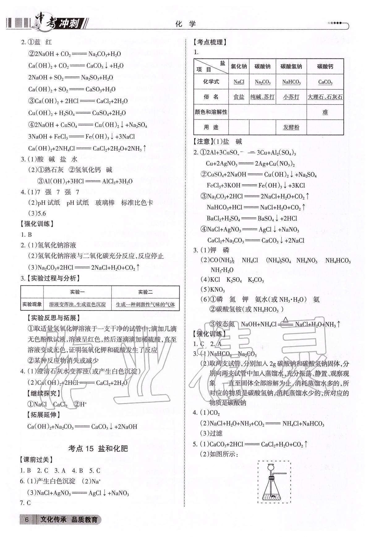 2020年中考冲刺化学广东专版 第6页