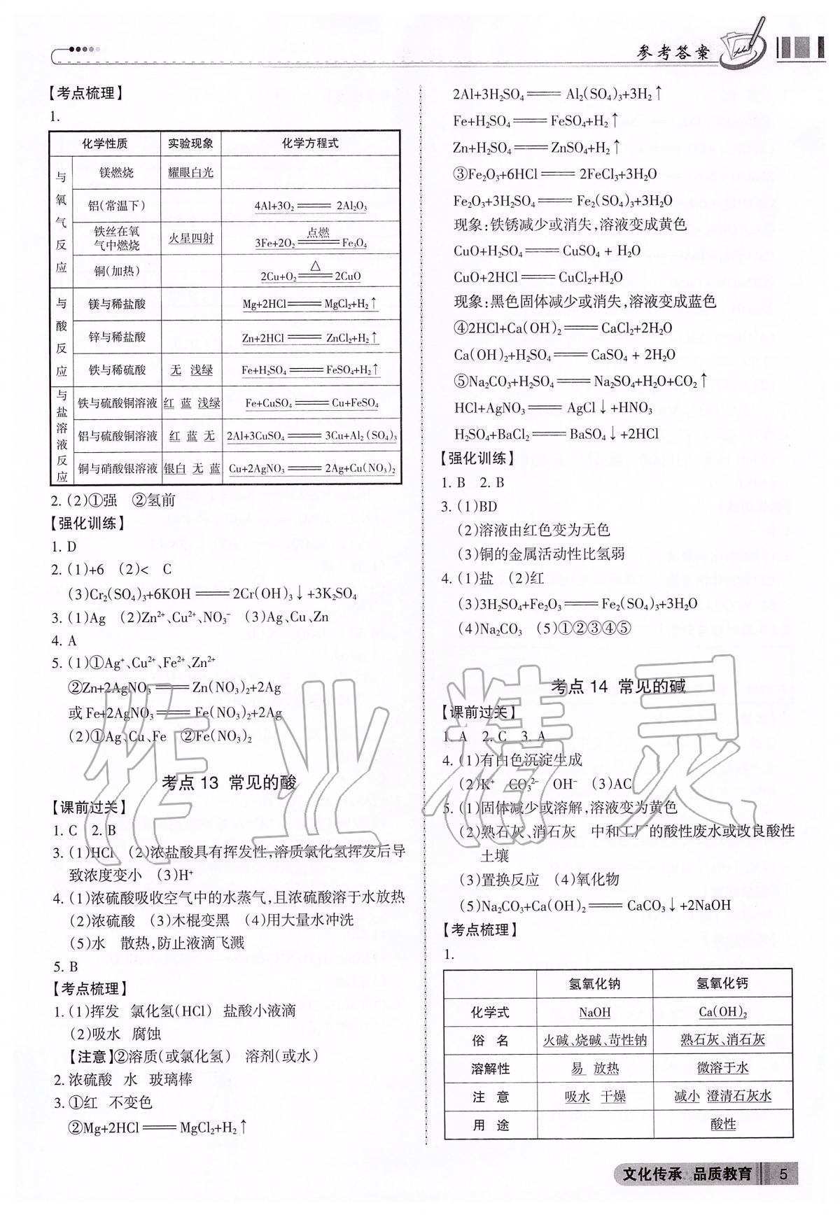 2020年中考冲刺化学广东专版 第5页