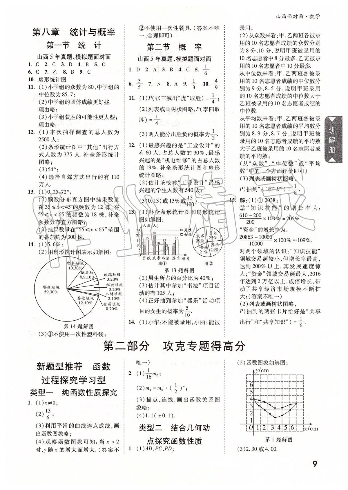 2020年山西中考面對(duì)面數(shù)學(xué) 參考答案第8頁(yè)