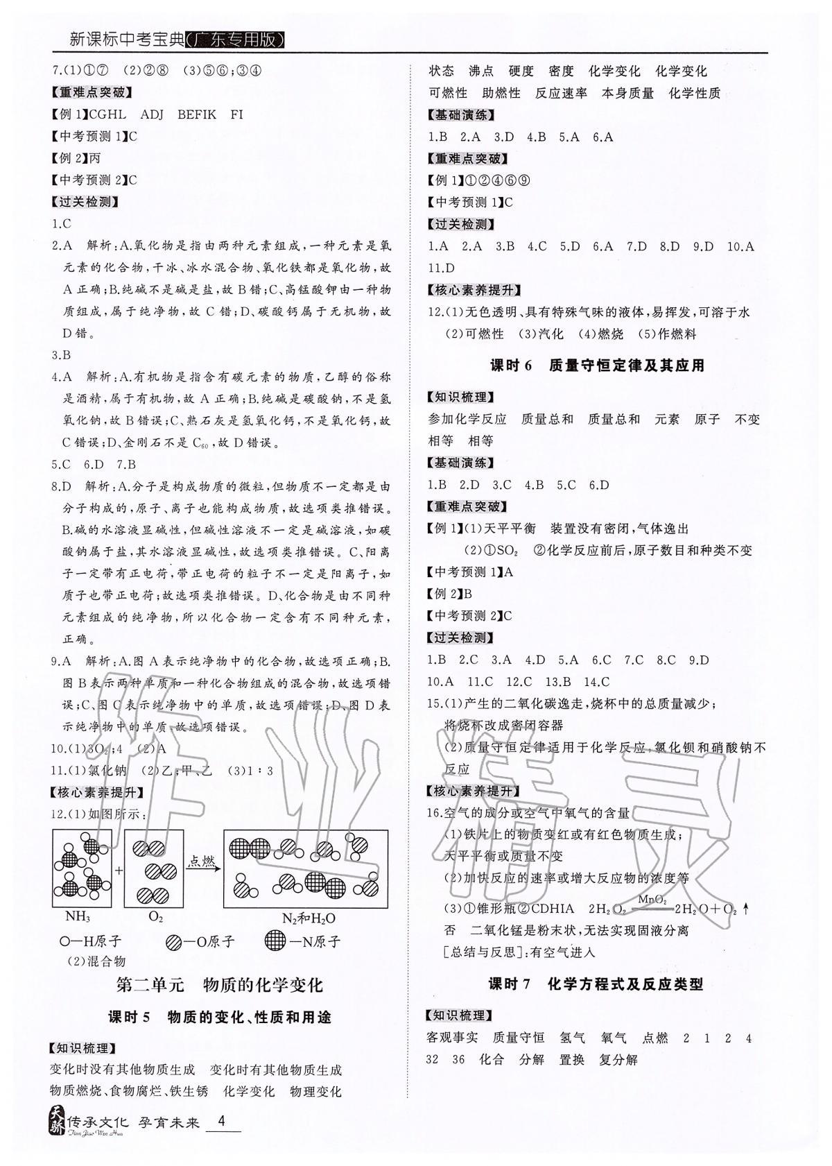 2020年中考寶典化學(xué)廣東專用版 第4頁