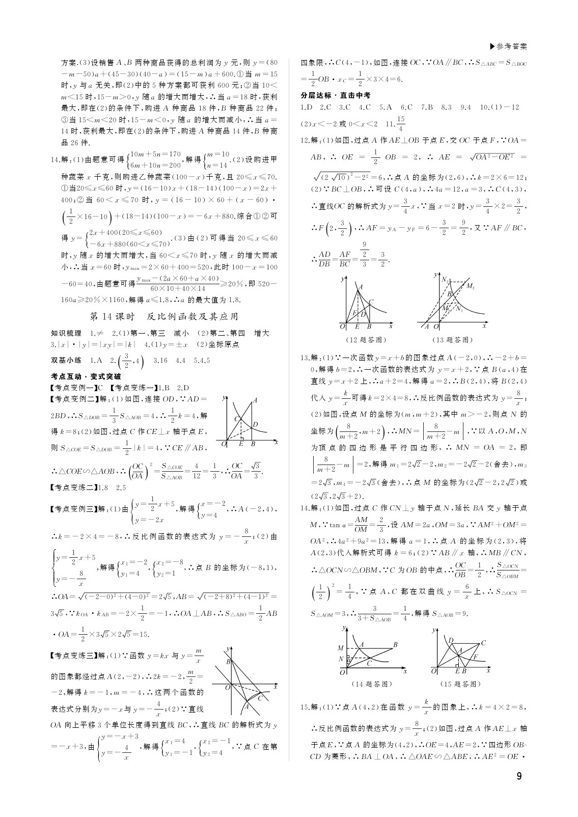 2020年超越中考數(shù)學(xué) 參考答案第9頁(yè)