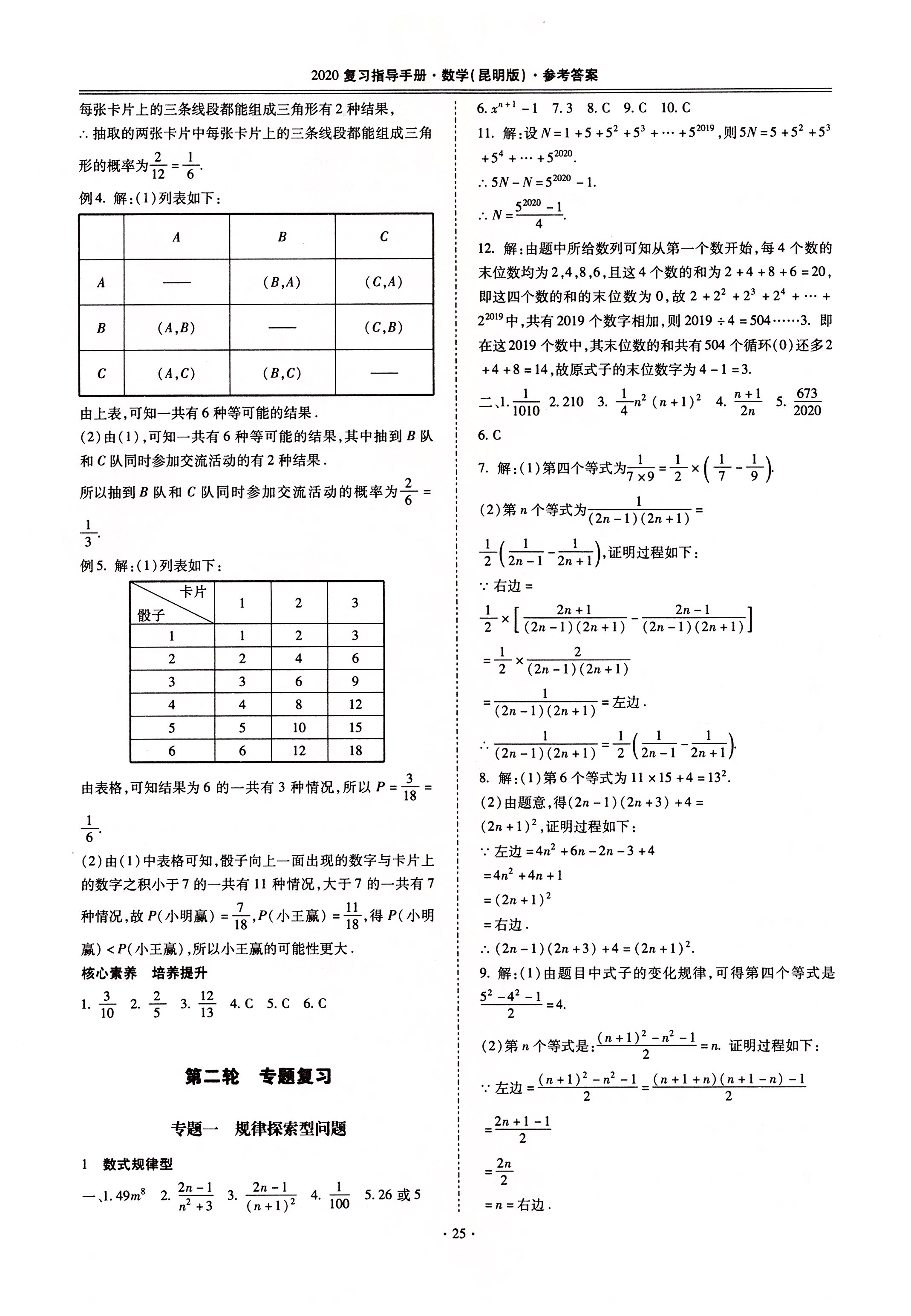 2020年昆明市初中學(xué)業(yè)水平考試復(fù)習(xí)指導(dǎo)手冊數(shù)學(xué) 第25頁