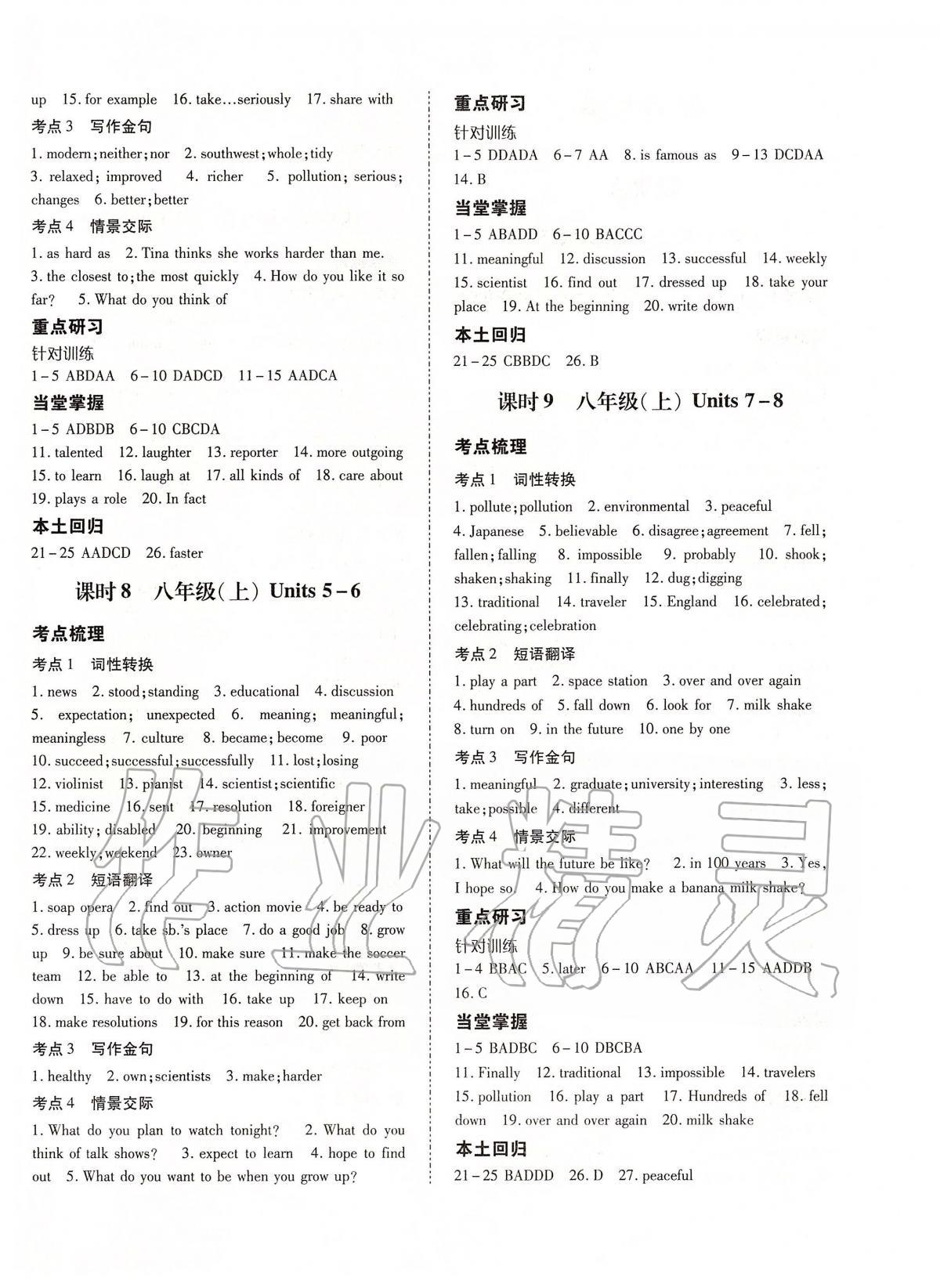 2020年本土攻略精准复习方案九年级英语全一册 第4页