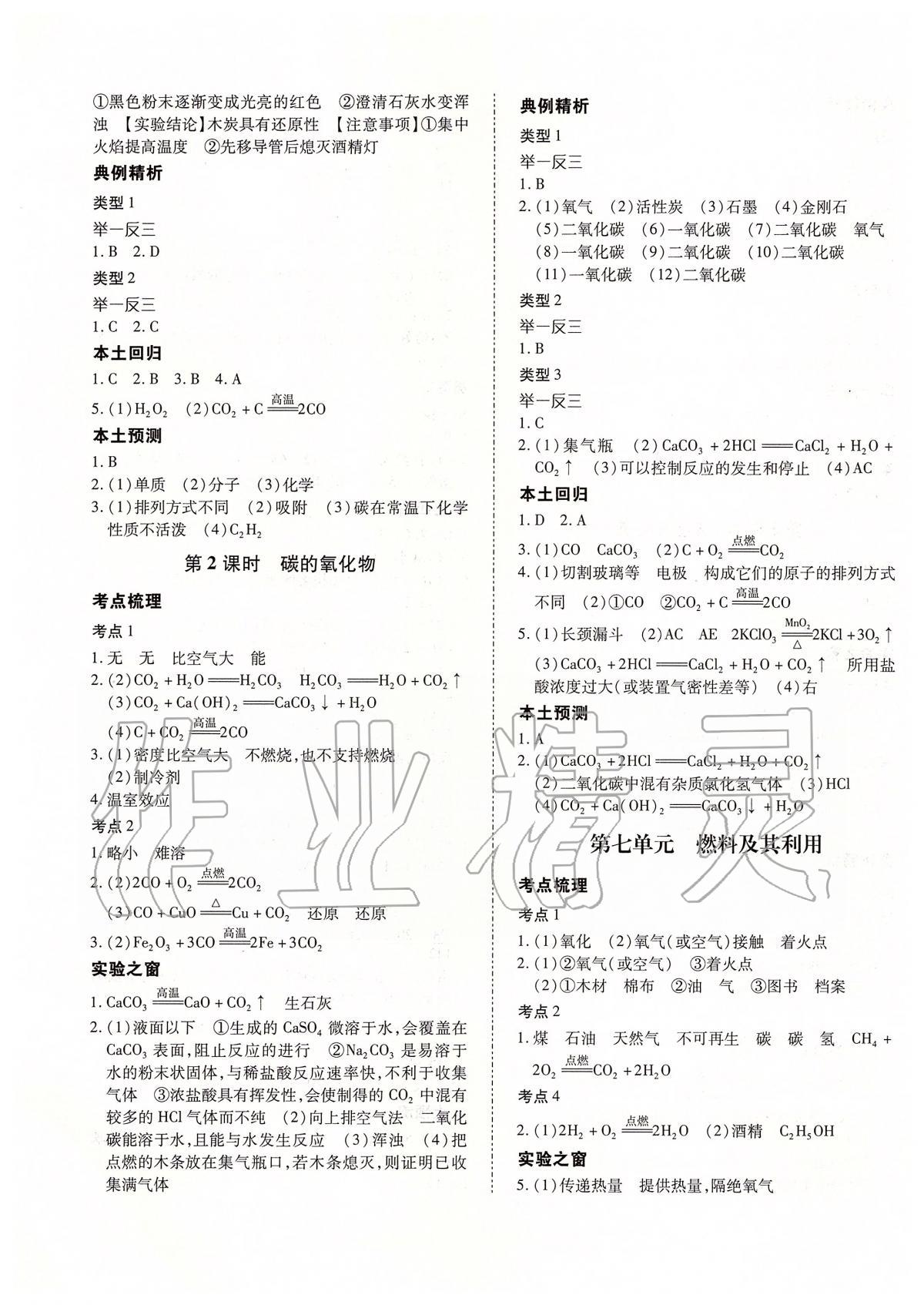 2020年本土攻略精准复习方案九年级化学全一册 第5页