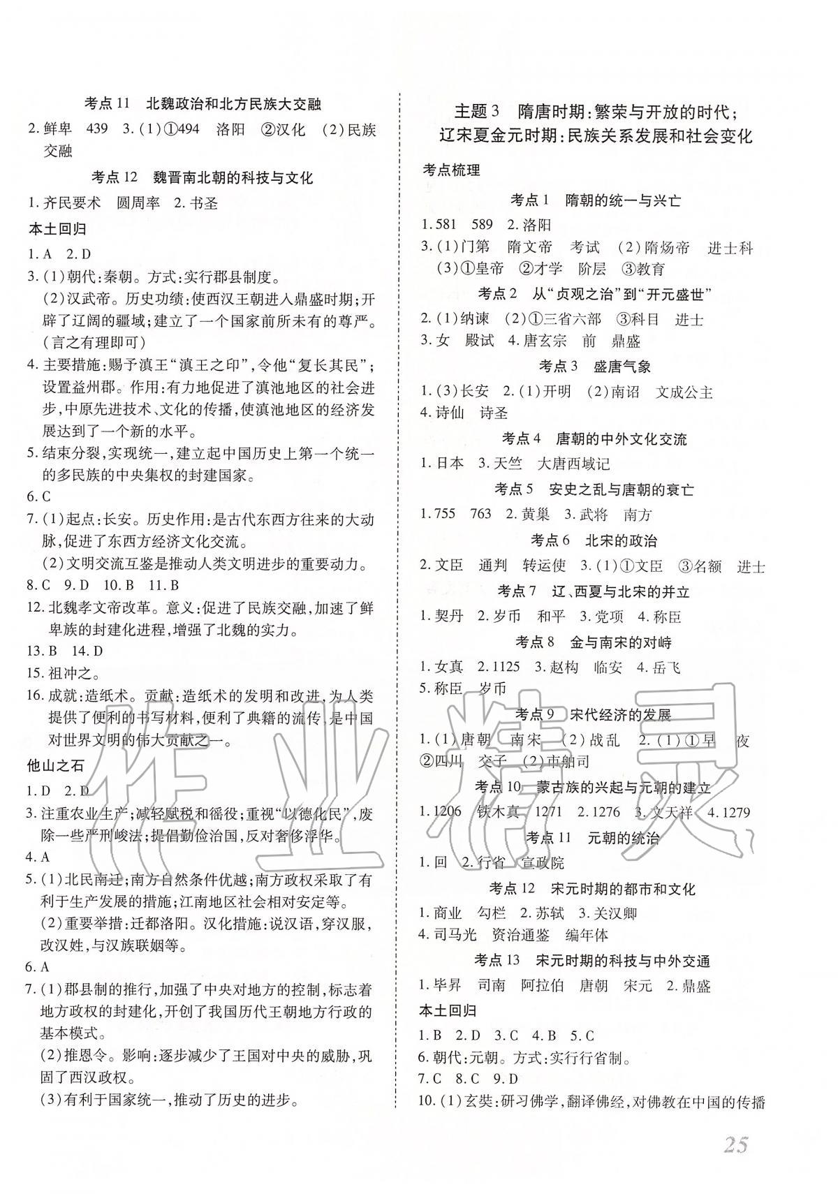 2020年本土攻略精准复习方案九年级历史全一册 第2页