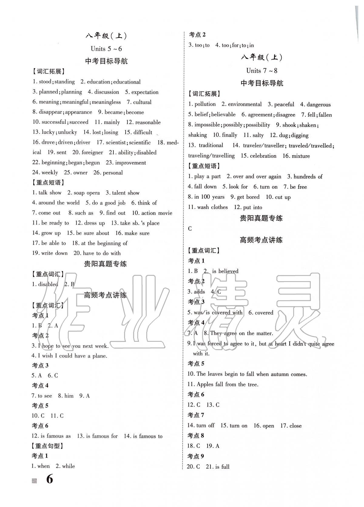 2020年貴州中考總復(fù)習(xí)終極備戰(zhàn)英語 第6頁