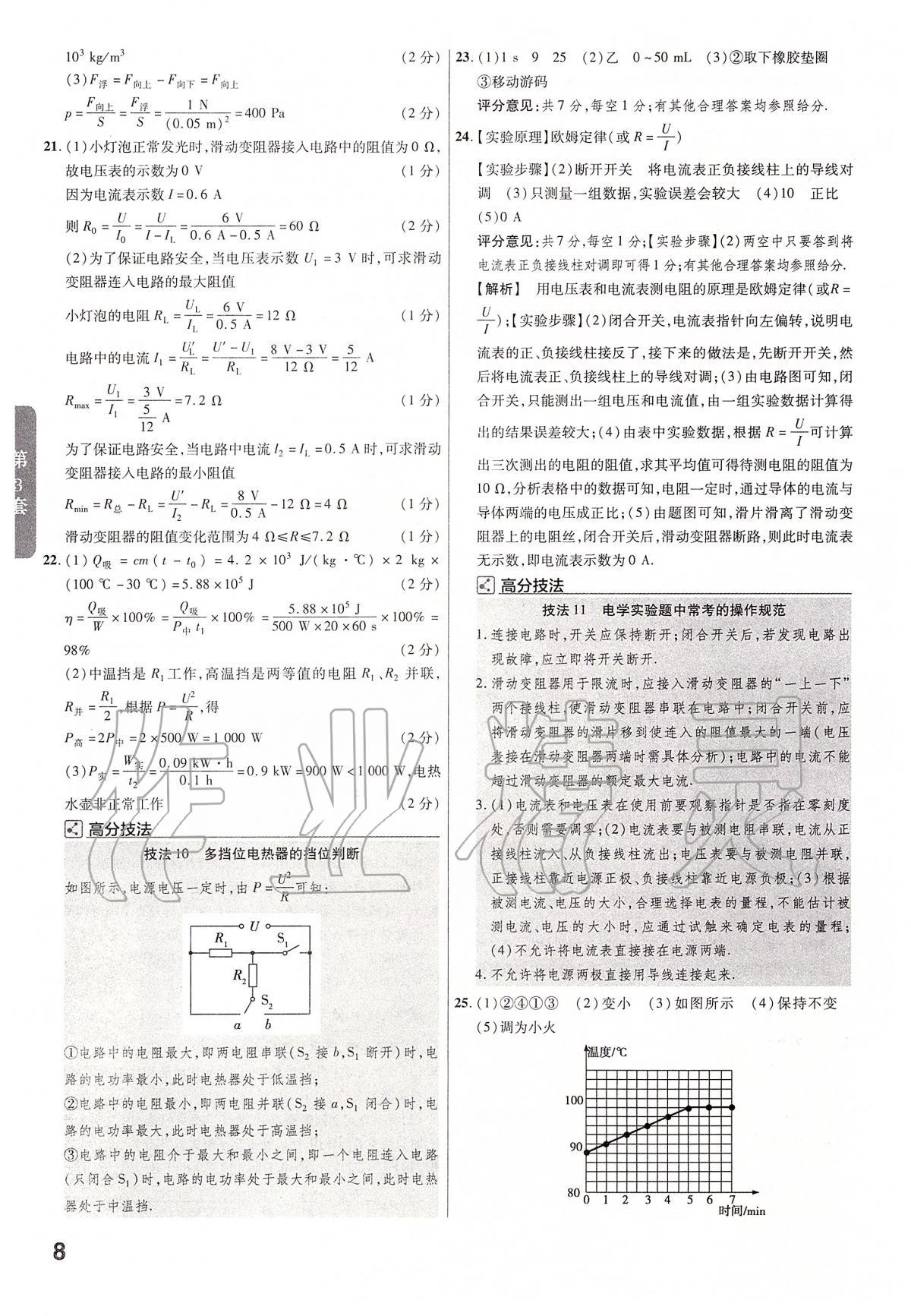 2020年金考卷江西中考45套匯編物理 第8頁(yè)