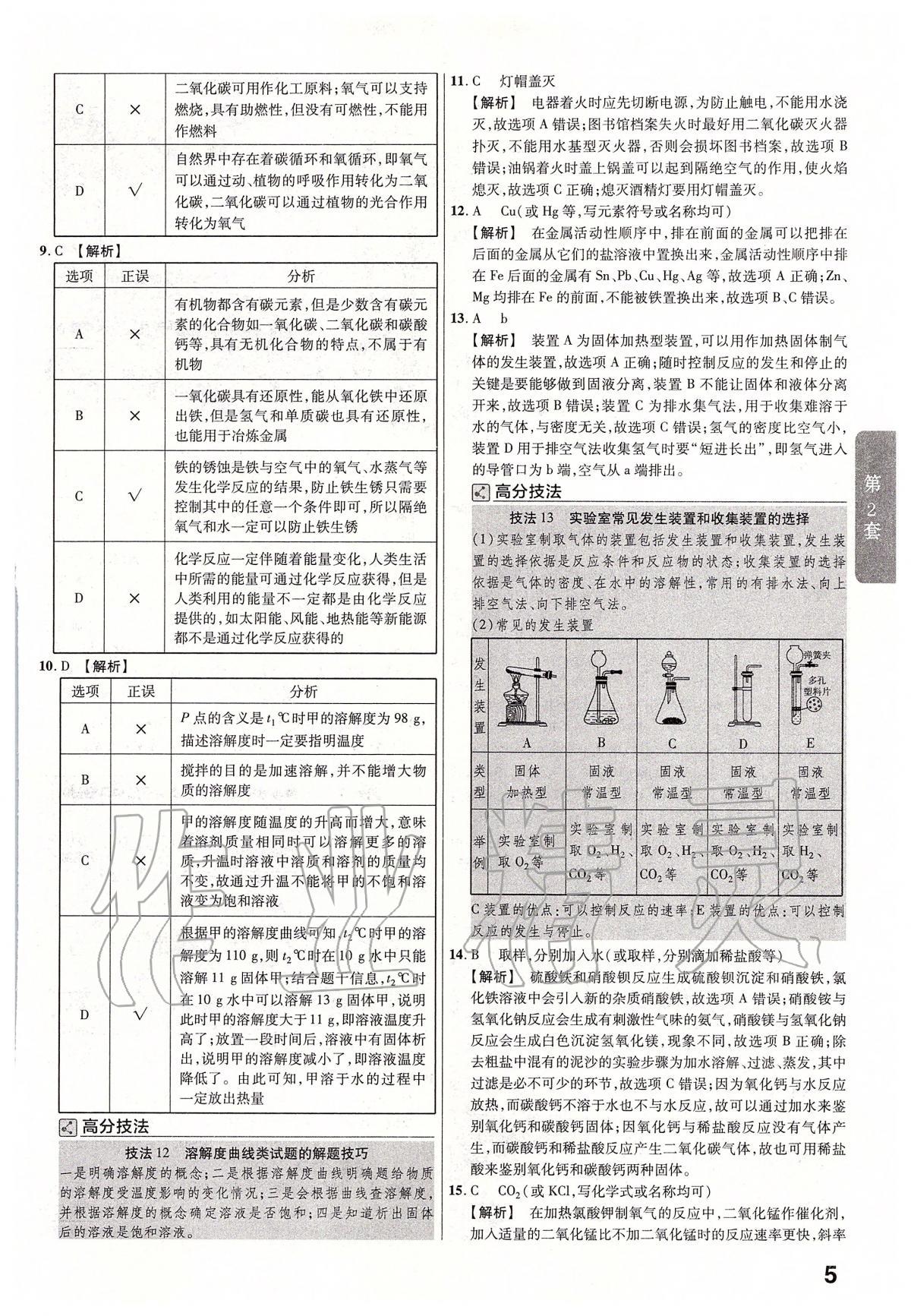 2020年金考卷江西中考45套匯編化學(xué) 第5頁(yè)