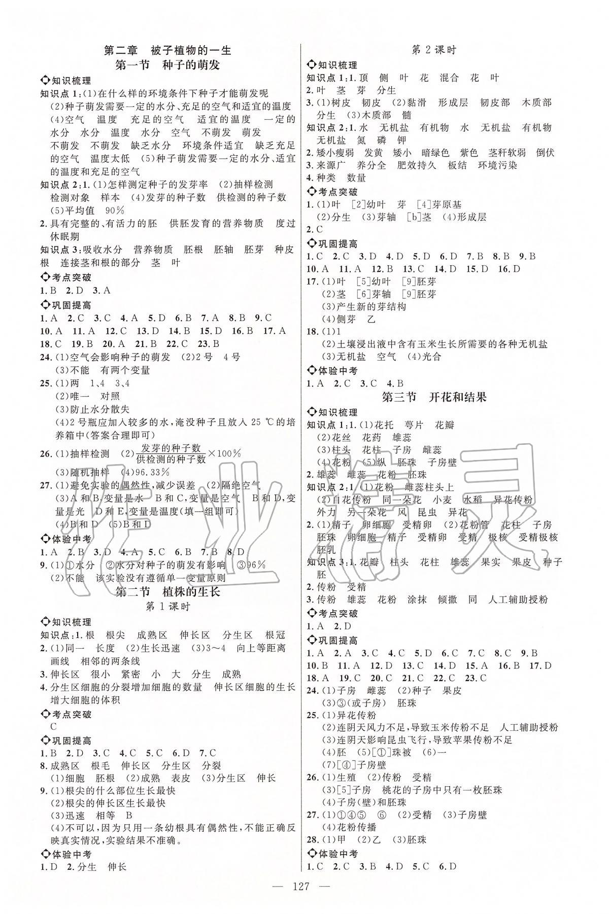 2020年细解巧练六年级生物下册鲁科版 第3页