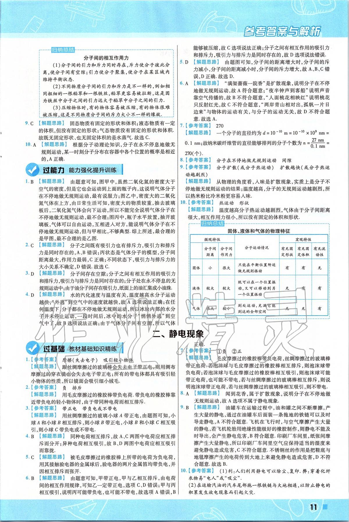 2020年一遍过初中物理八年级下册苏科版 第11页