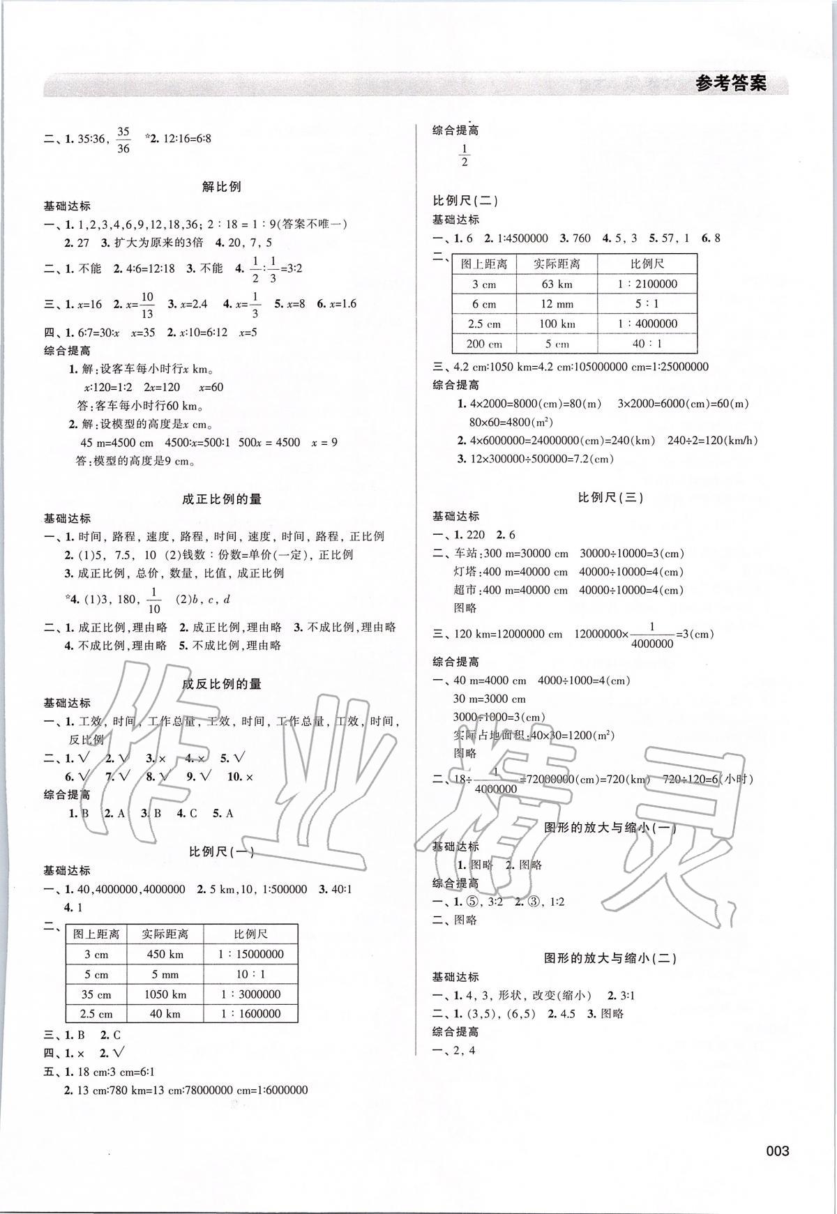 2020年學習質量監(jiān)測六年級數學下冊人教版 第3頁