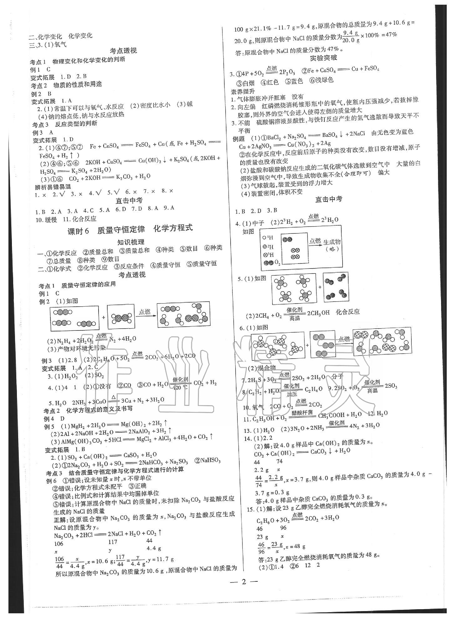 2020年典学文化领跑中考化学广东专用 第2页