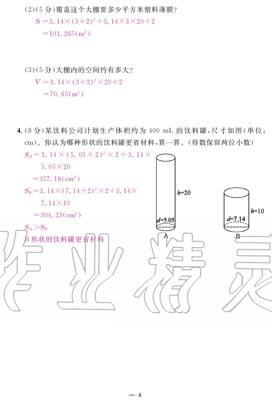 2020年領(lǐng)航新課標(biāo)練習(xí)冊(cè)六年級(jí)數(shù)學(xué)下冊(cè)北師大版 第4頁