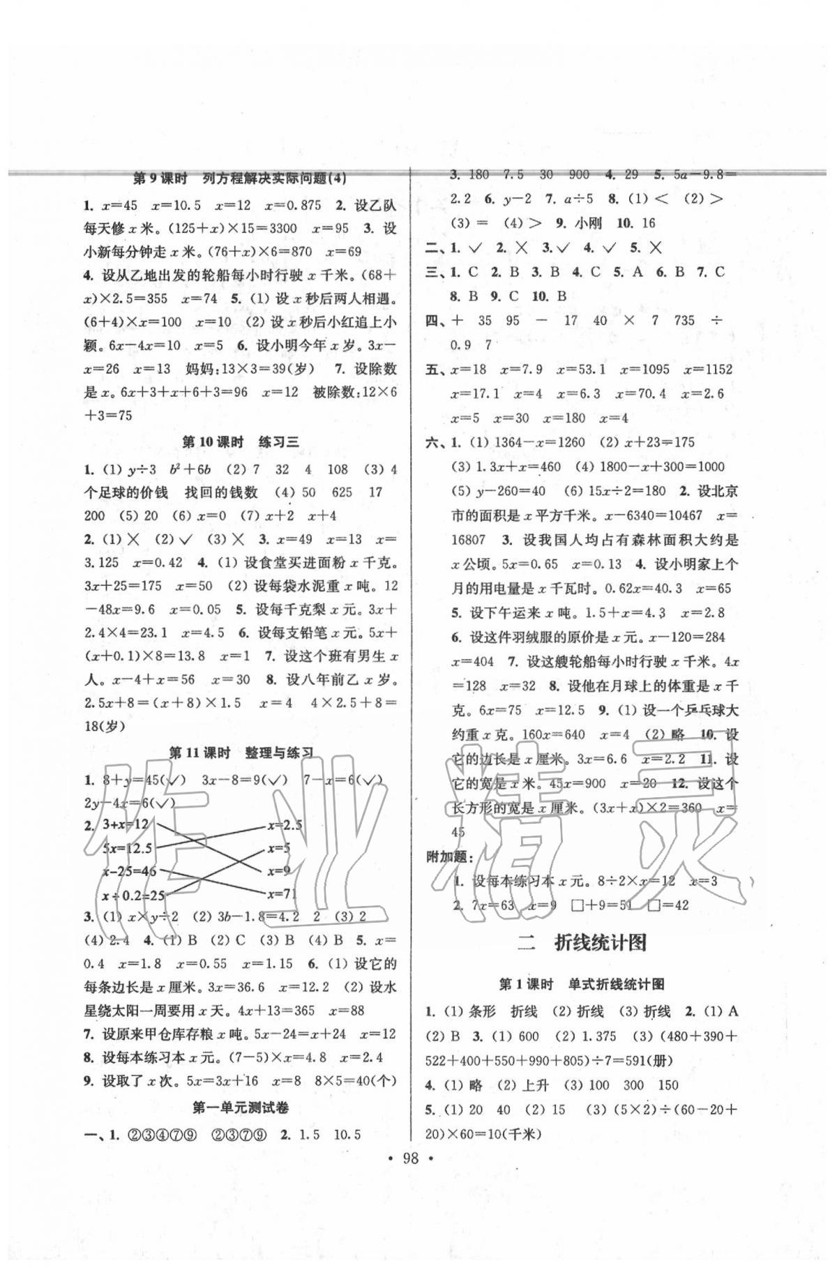 2020年南通小题课时作业本五年级数学下册江苏版 第2页