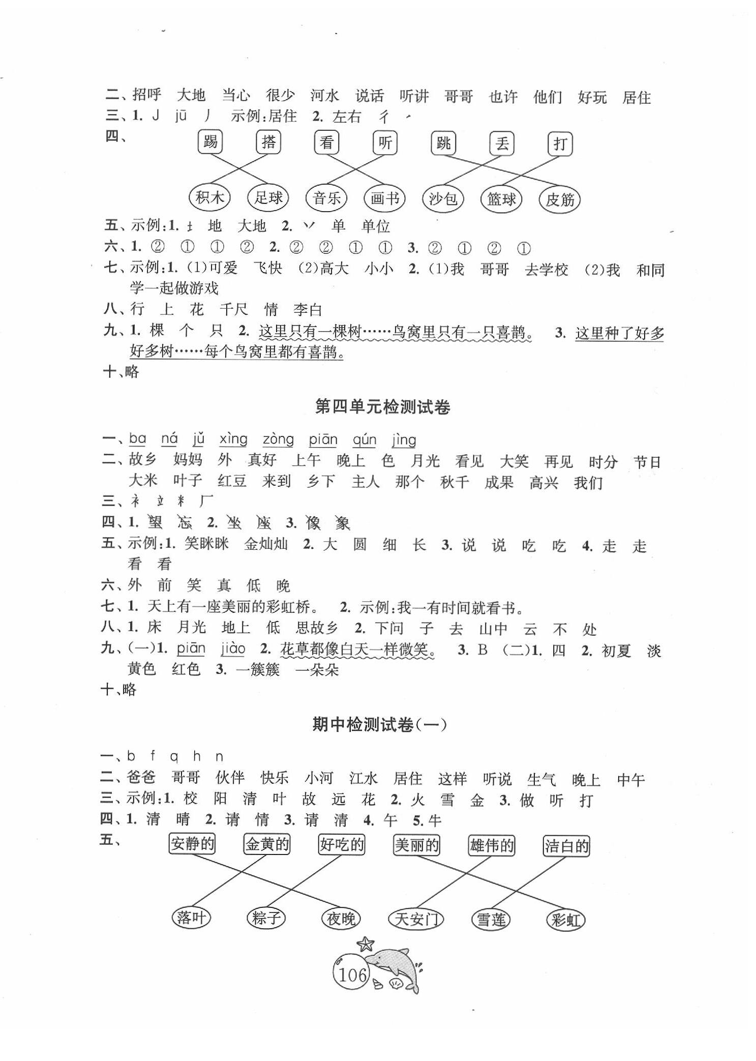 2020年金鑰匙1加1目標(biāo)檢測(cè)一年級(jí)語(yǔ)文下冊(cè)人教版 第2頁(yè)