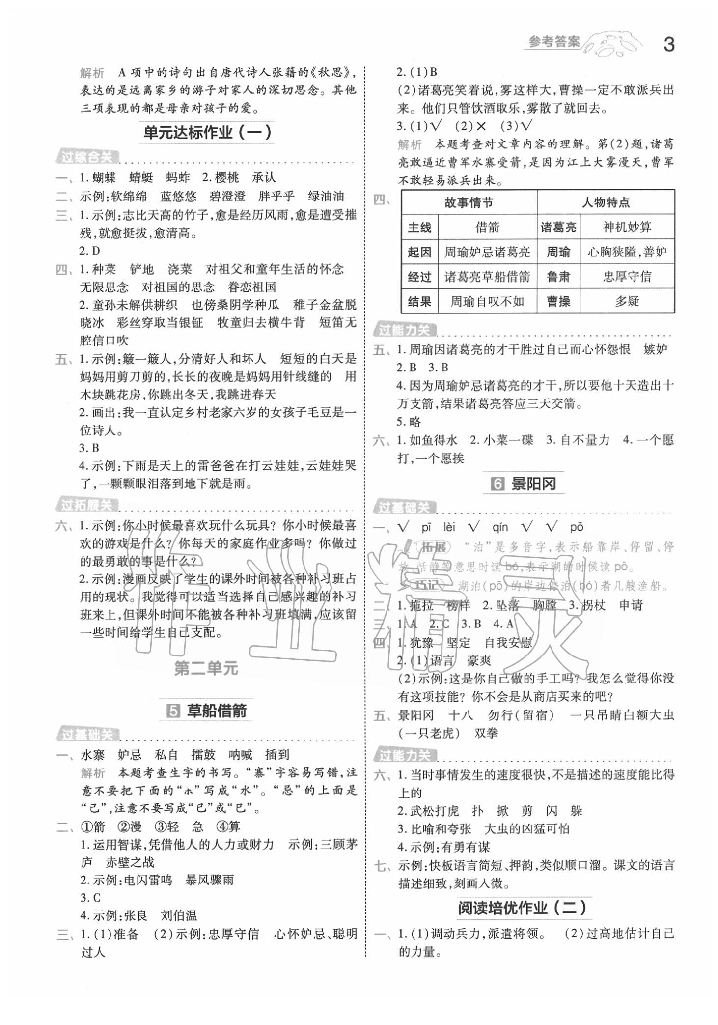 2020年一遍過小學(xué)語文五年級下冊人教版 第3頁