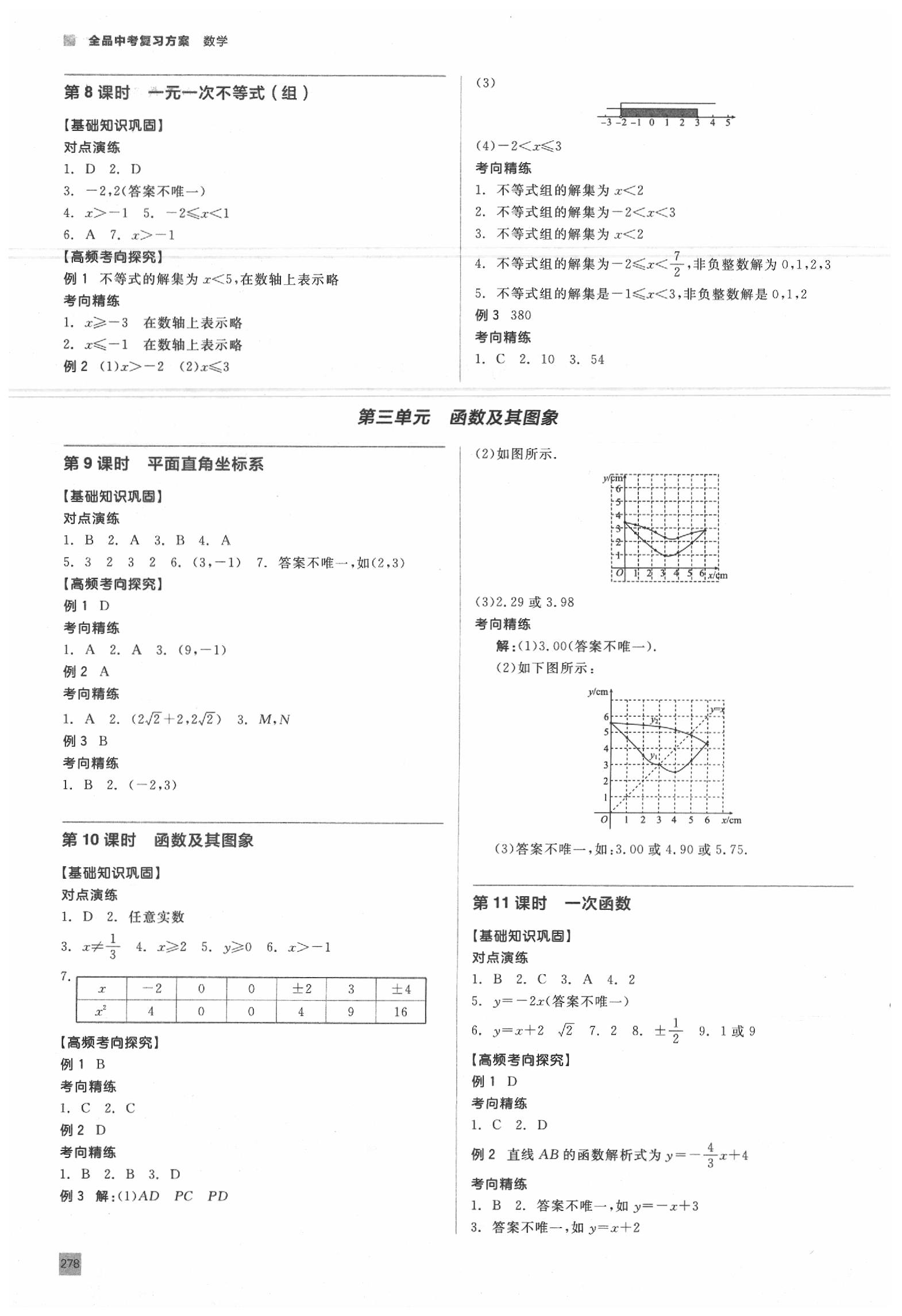 2020年全品中考復(fù)習(xí)方案數(shù)學(xué)學(xué)北京專版 參考答案第3頁(yè)