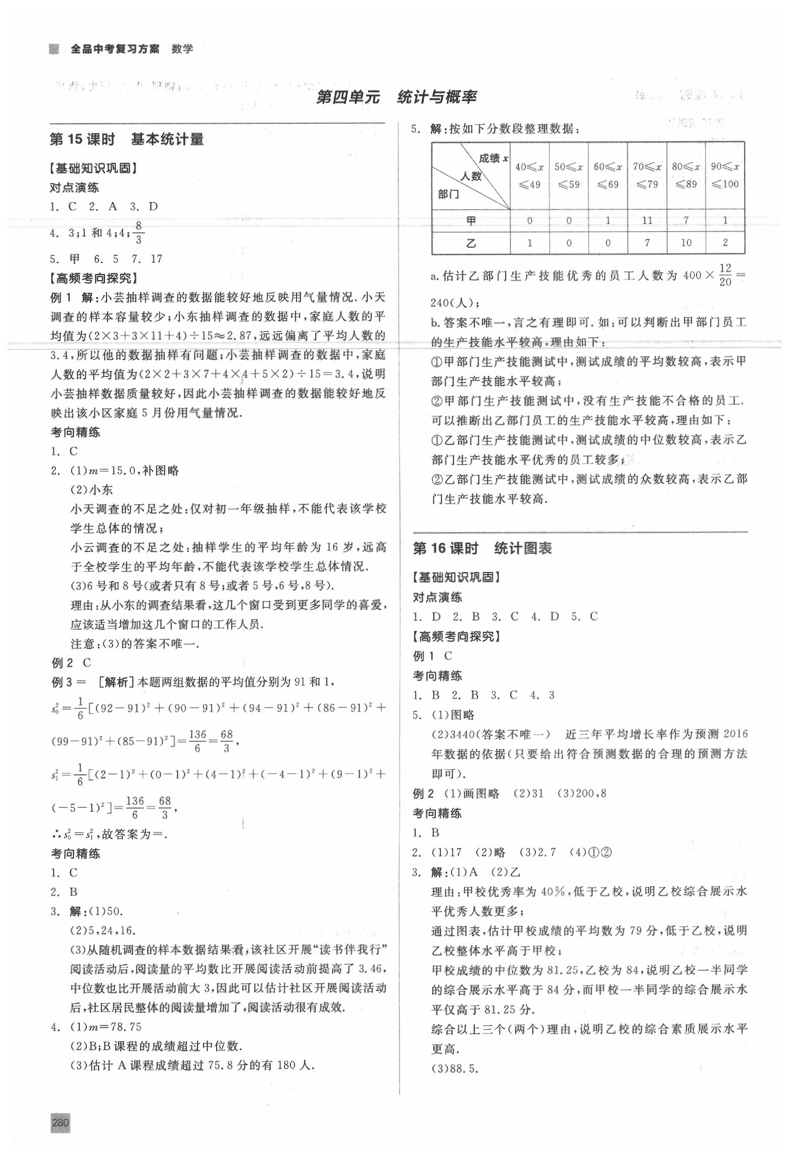 2020年全品中考復(fù)習(xí)方案數(shù)學(xué)學(xué)北京專版 參考答案第5頁(yè)