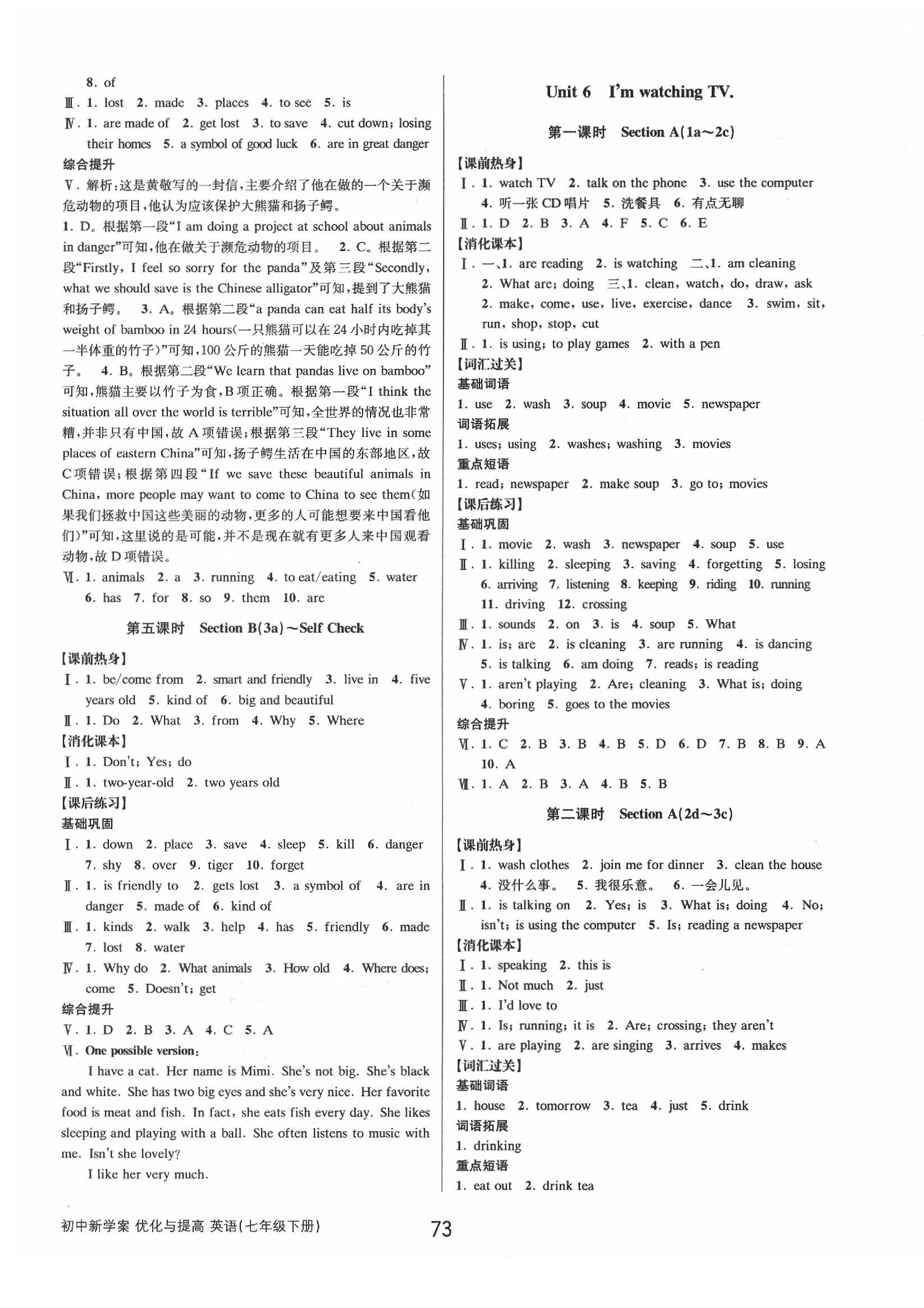 2020年初中新學案優(yōu)化與提高七年級英語下冊人教版 第9頁