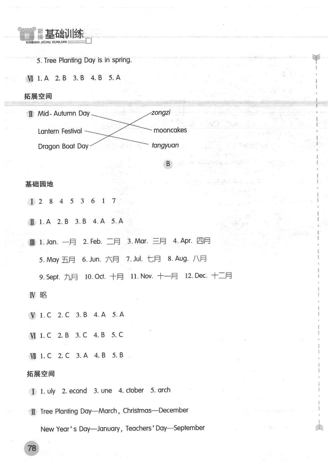 2020年新編基礎(chǔ)訓(xùn)練五年級英語下冊人教版 第5頁