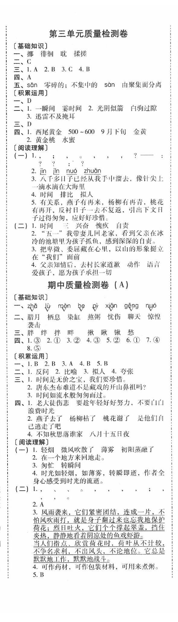 2020年云南师大附小一线名师核心试卷六年级语文下册人教版 第2页