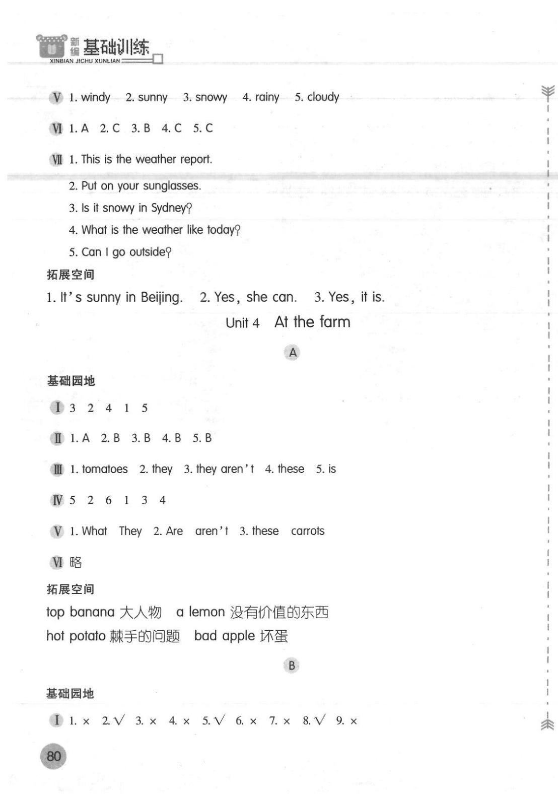 2020年新編基礎(chǔ)訓(xùn)練四年級(jí)英語(yǔ)下冊(cè)人教版 第5頁(yè)