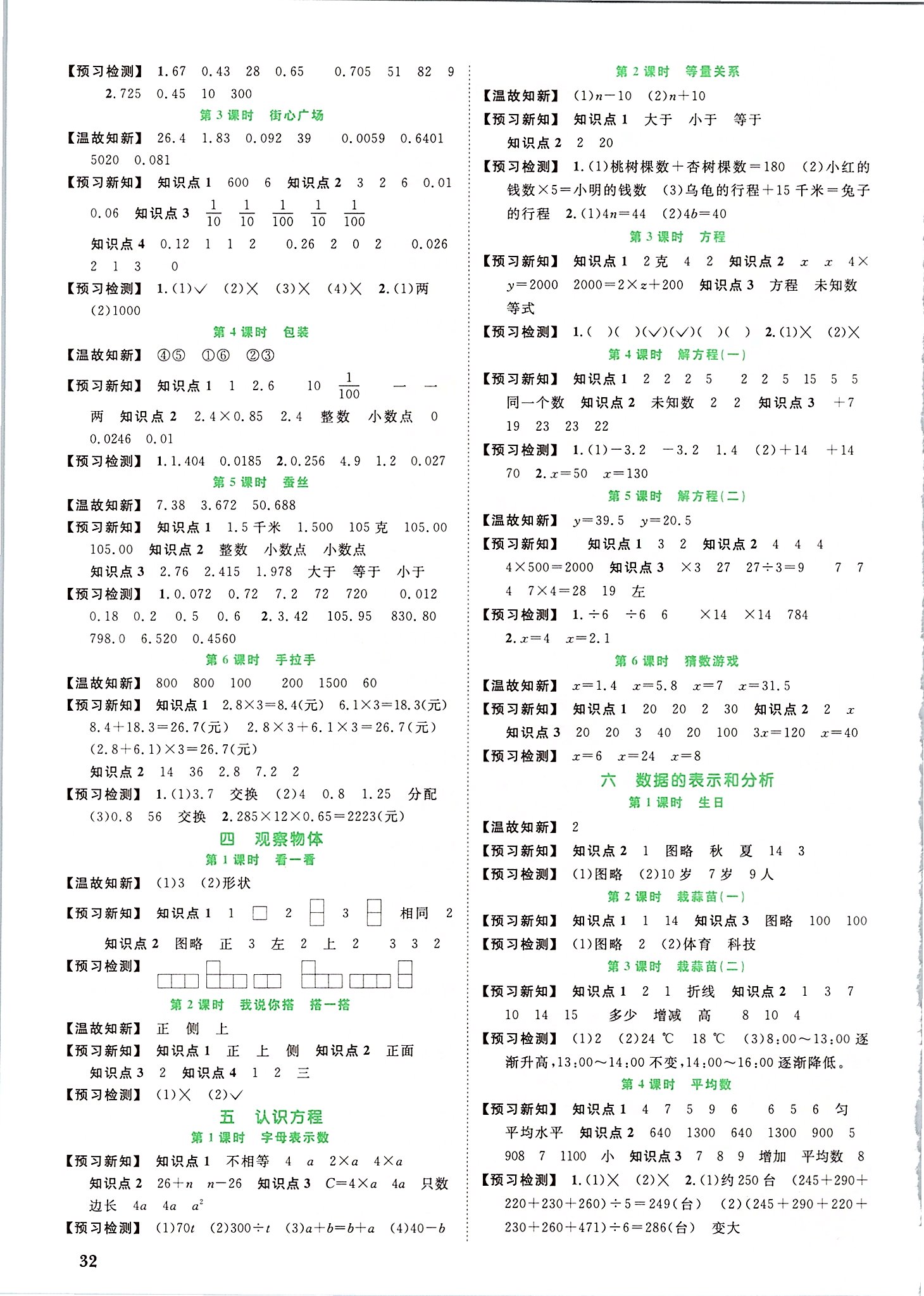 2020年阳光同学课时优化作业四年级数学下册北师大版 第2页