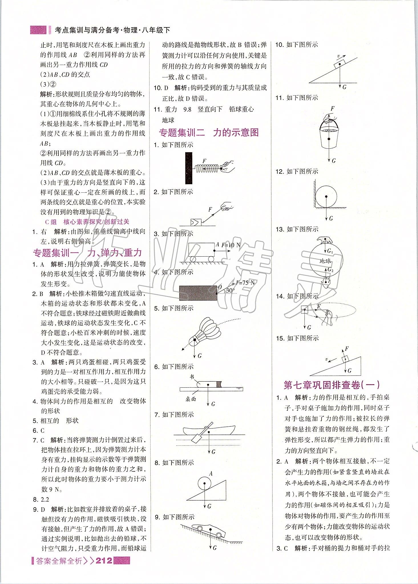 2020年考點(diǎn)集訓(xùn)與滿分備考八年級(jí)物理下冊(cè)人教版 第4頁(yè)