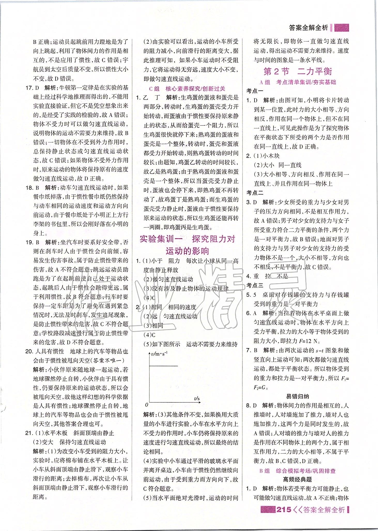 2020年考點集訓與滿分備考八年級物理下冊人教版 第7頁