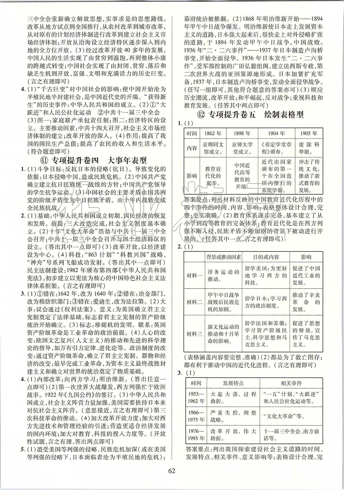 2019年優(yōu)學教育河南中考試題精編九年級歷史中考用書 第62頁