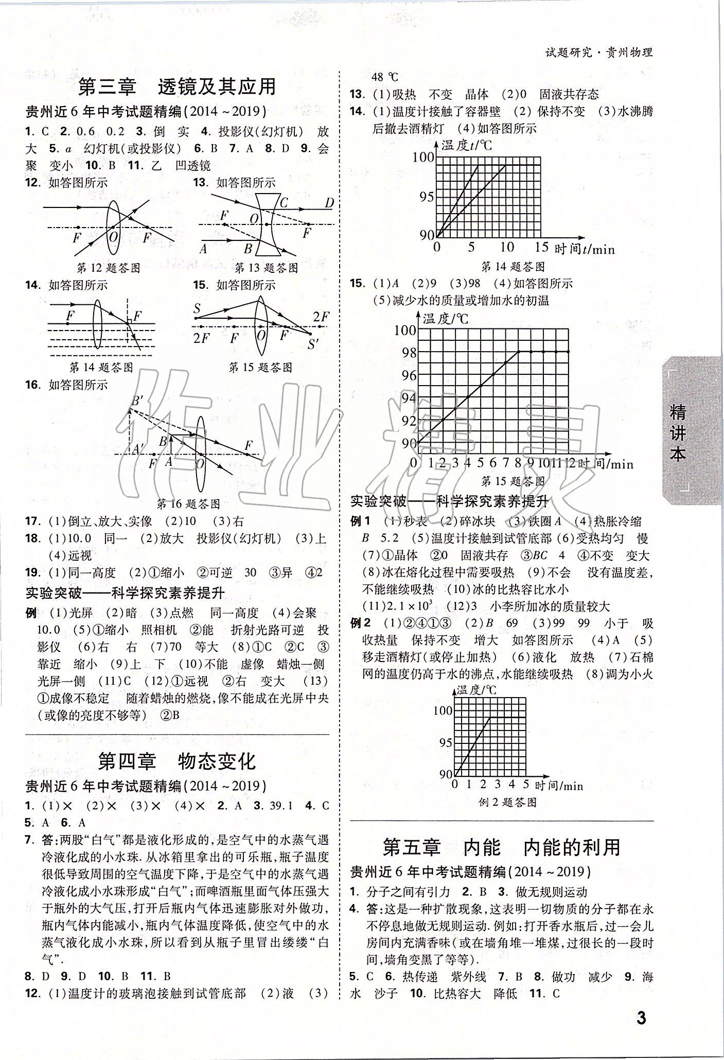 2020年萬(wàn)唯教育中考試題研究九年級(jí)物理貴州專(zhuān)版 參考答案第2頁(yè)