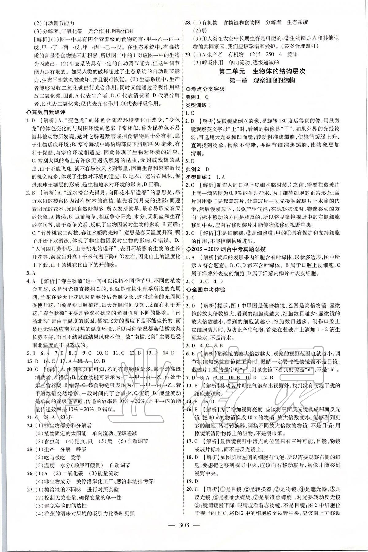 2020年煙臺(tái)中考全程導(dǎo)航初中總復(fù)習(xí)生物 第3頁