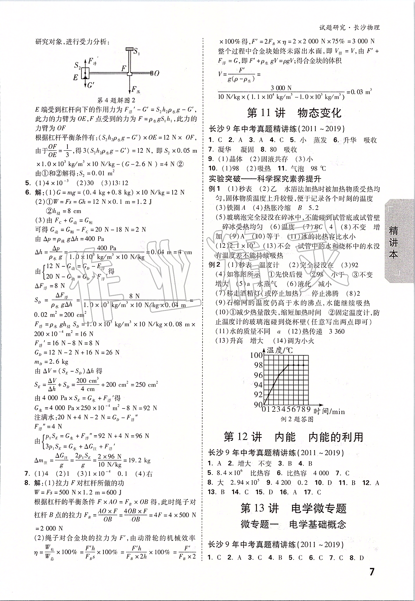 2020年萬唯中考試題研究物理長沙專用 參考答案第6頁