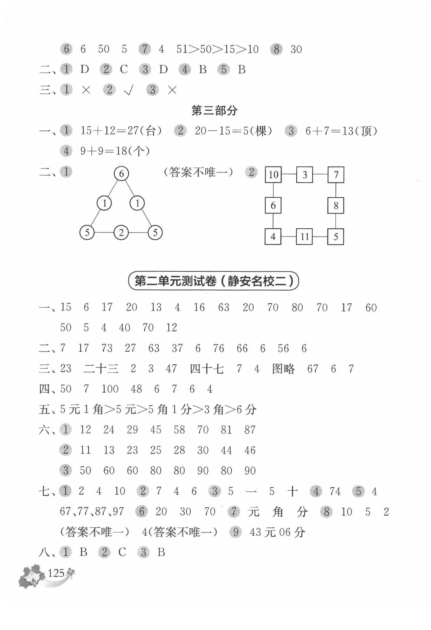 2020年上海名校名卷一年級數(shù)學(xué)第二學(xué)期 第5頁