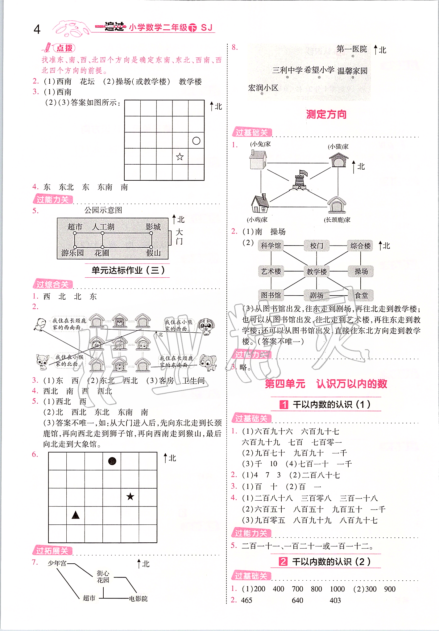 2020年一遍過(guò)二年級(jí)數(shù)學(xué)下冊(cè)蘇教版 第4頁(yè)