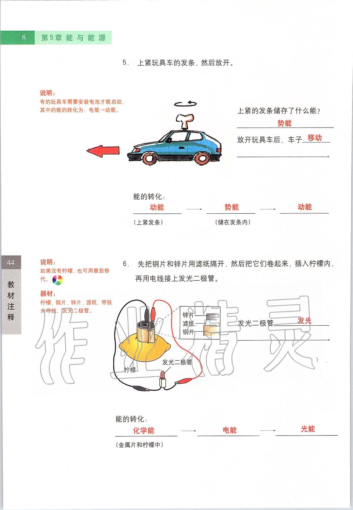 2020年课本六年级科学第二学期沪教版 第8页